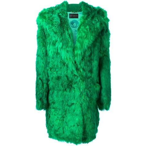 versace green fur coat|Versace coat price.